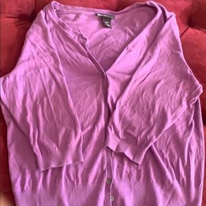 3/4 length sleeve lavender cardigan